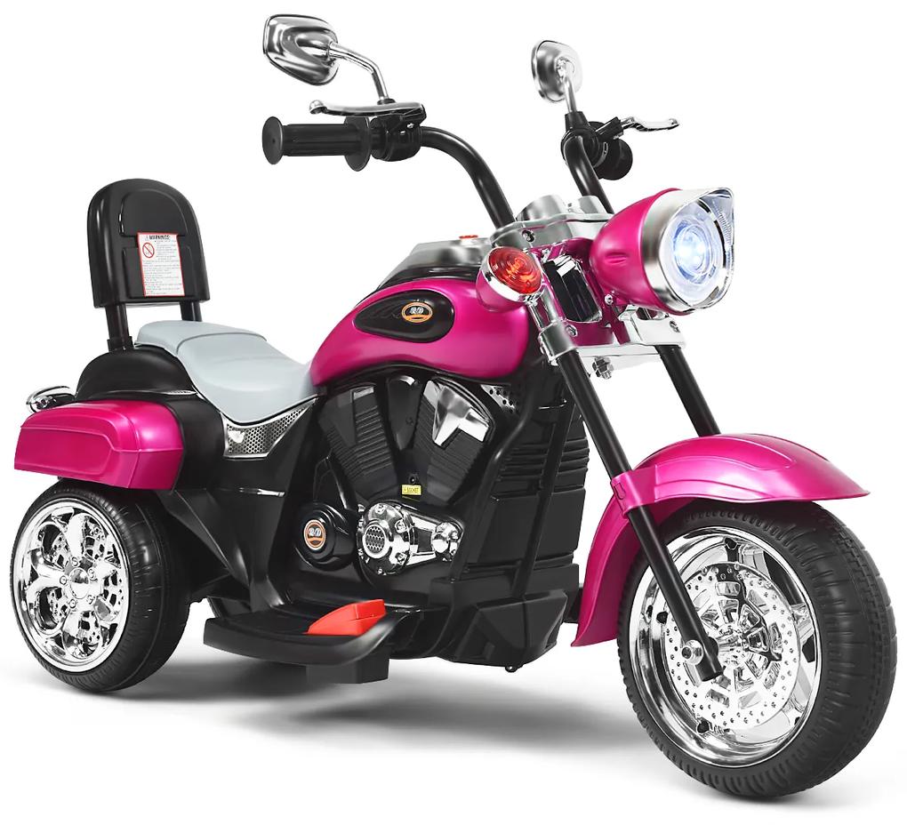 Costway Moto in stile chopper per bambini e bambine, Moto cavalcabile alimentata a batteria