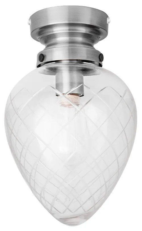 Globen Lighting - Juni Plafoniera IP44 Antico Acciaio/Trasparente Globen Lighting