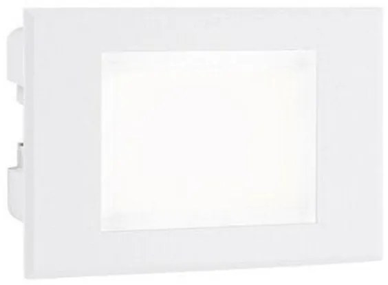 Spina incasso parete vetro 3w led 3000k bianco