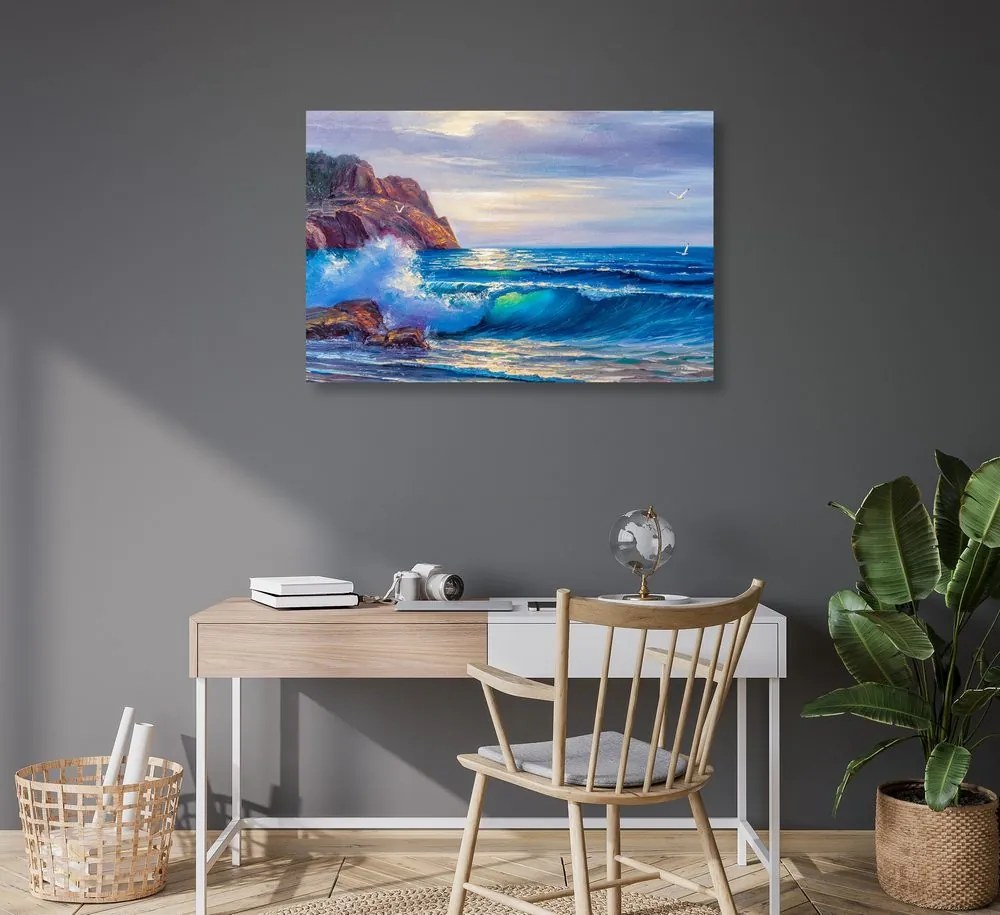 Quadro su tela – Mattina sul mare
