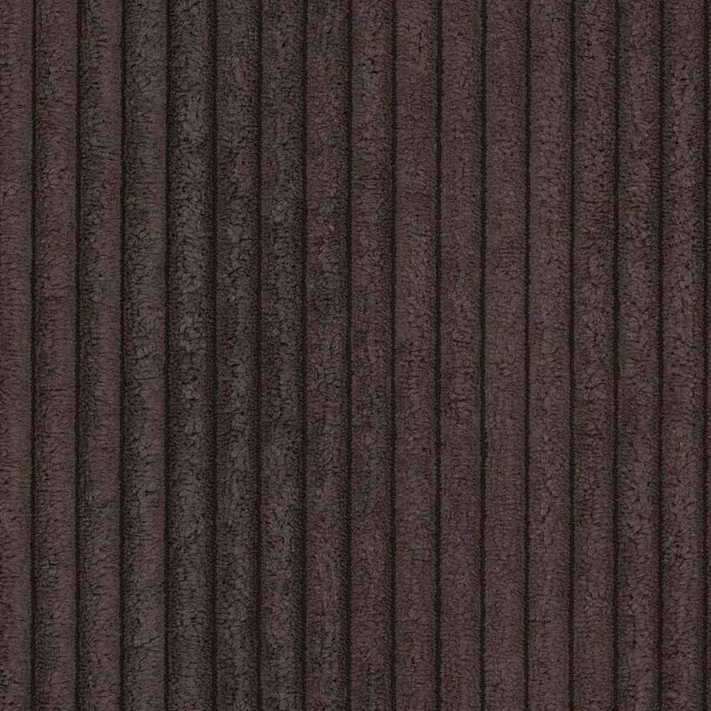 Divano angolare marrone allungabile/con contenitore (a U) con rivestimento in velluto a coste Sara – Ropez