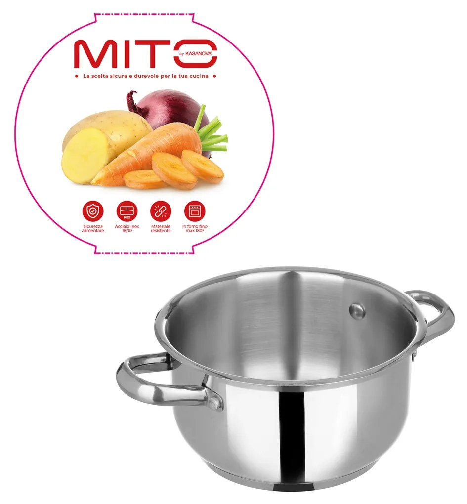 Casseruola 16 cm in acciaio inox Mito