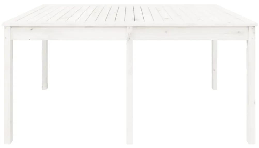Tavolo da giardino bianco 159,5x82,5x76cm legno massello pino