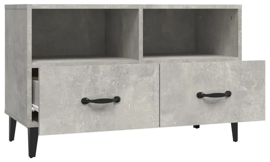 Mobile per TV Grigio Cemento 80x36x50 cm Legno Multistrato