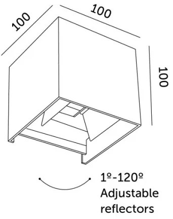 Applique a LED da esterno QUERK 2xLED/3W/230V 3000K IP54 nero