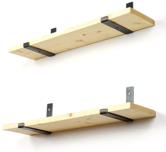 SET 2x Mensola da parete 16x60 cm abete