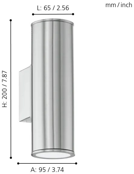 Eglo 94107 - Illuminazione LED da esterno RIGA 2xGU10/3W/230V