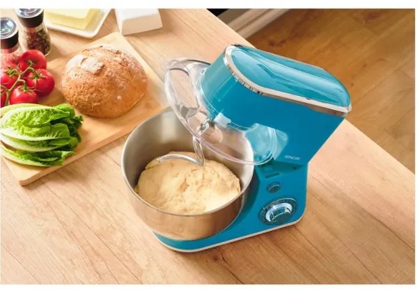 Sencor - Robot da cucina con ciotola in acciaio inox 1300W/230V turchese