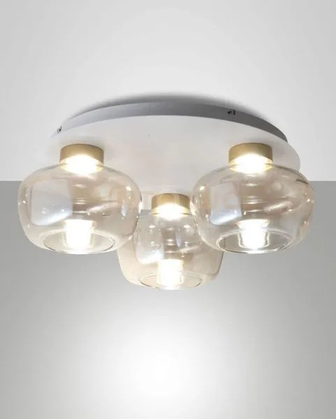 Kino plafoniera cognc 3 luci a led 3000k - 36w - 3900 lm dimmerabile