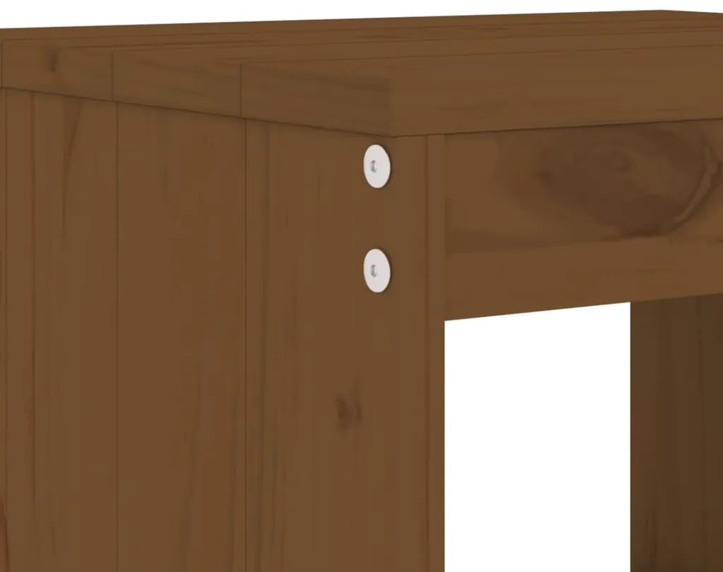 Set bar da giardino 5 pz miele in legno massello di pino