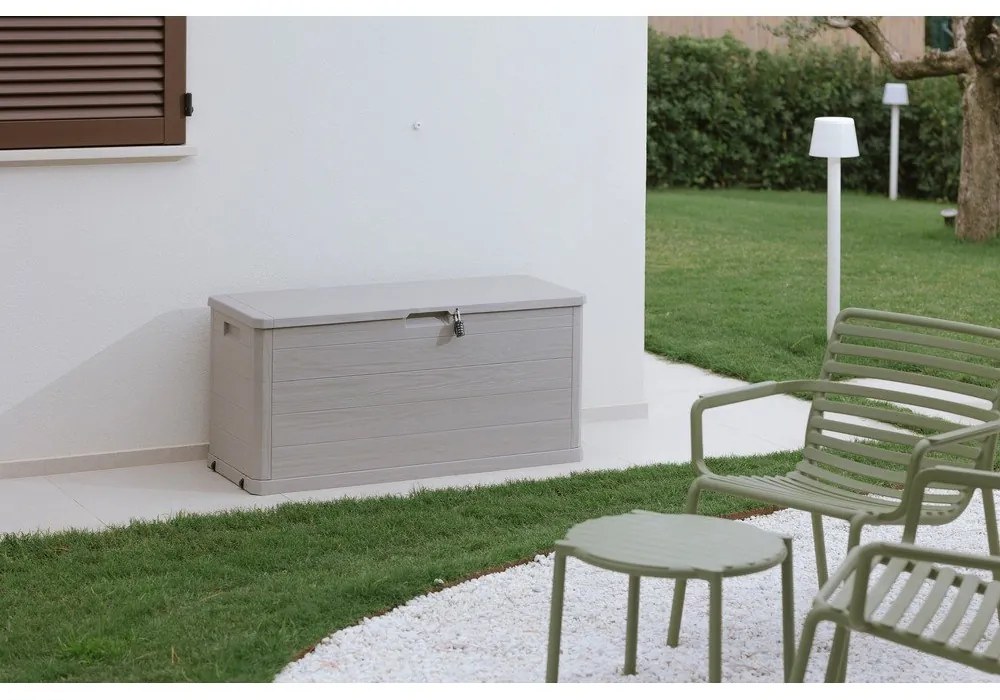 Contenitore da giardino grigio chiaro in plastica Woodys – Toomax