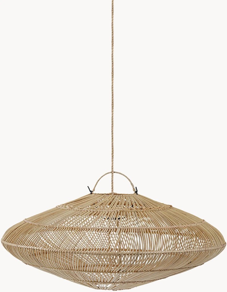 Lampada a sospensione in rattan tessuto a mano Macaron