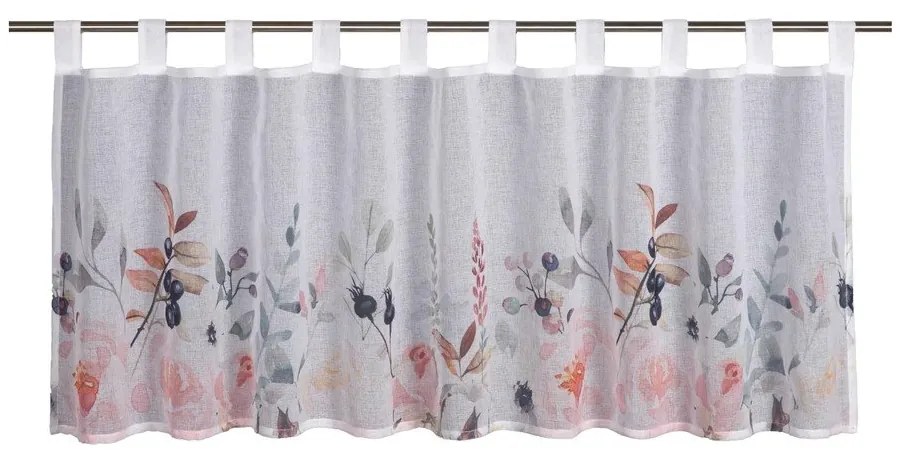 Tenda sottile bianca 135x45 cm Floral – Sehlbach