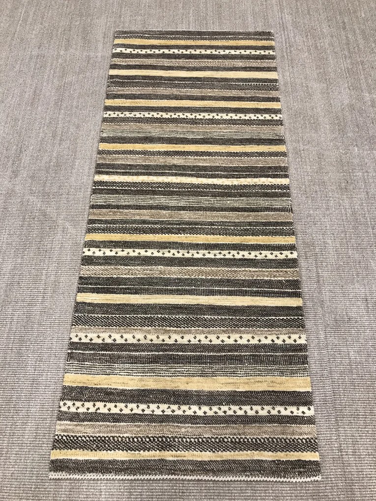 Loribaft Tappeto 80x200 Beige (Iran) Annodato A Mano