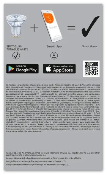 SET 3x Lampadina LED dimmerabile SMART+ GU10/5W/230V 2700K-6500K Wi-Fi - Ledvance