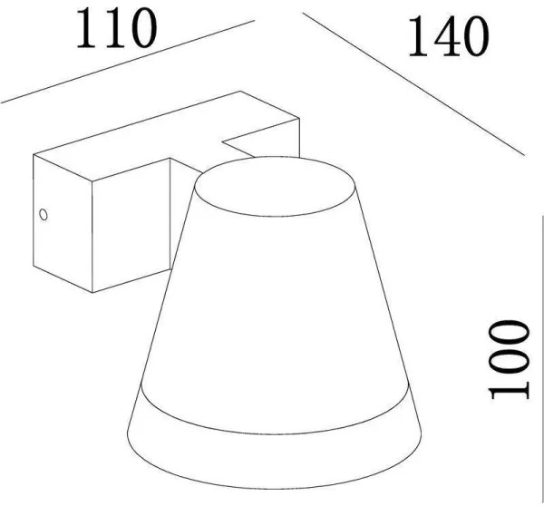 Deko-Light 731076 -Applique a LED da esterno SERPENTIS 6,2W/230V IP54 nero