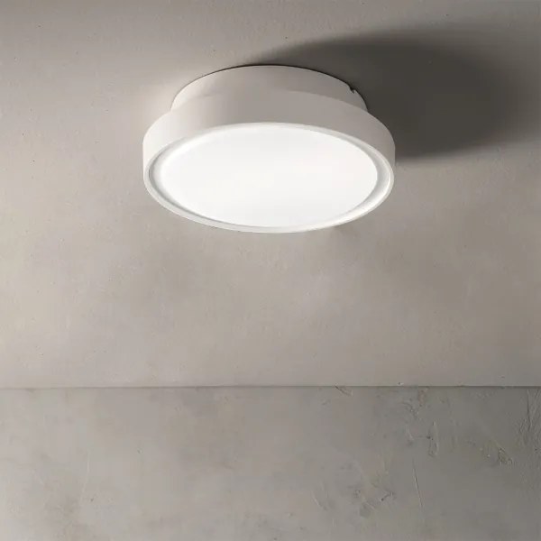 Plafoniera PETAR per esterni Bianco in Abs D30 cm
