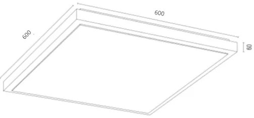 Argon 1826 - Plafoniera CARLSON 4xE27/15W/230V 60x60 cm nero