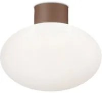 Plafoniera Contemporanea Clio Alluminio Coffee 1 Luce E27 42W Ip44