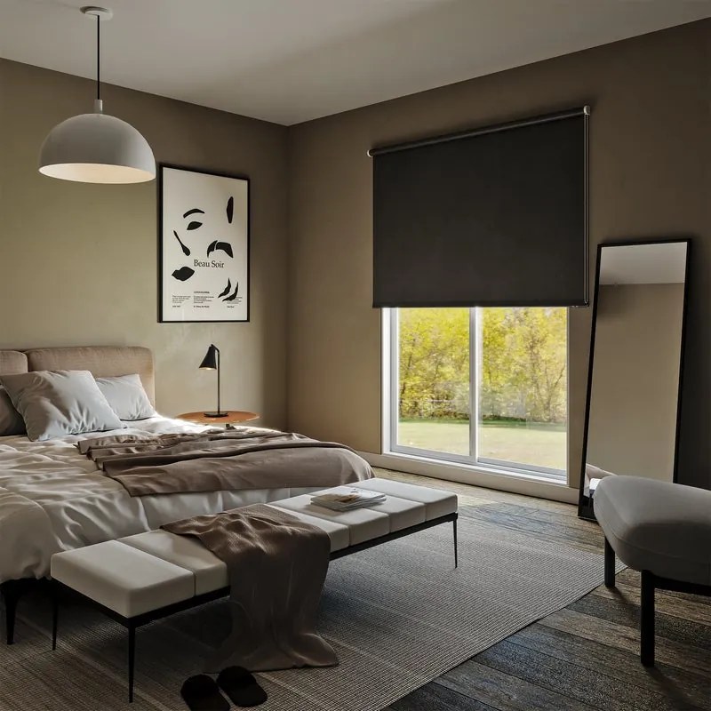 Tenda a rullo oscurante INSPIRE Mambo moon grigio scuro 180x190 cm