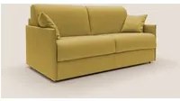 Divano Letto 2 Posti 169x90x96 cm in Tessuto Giallo