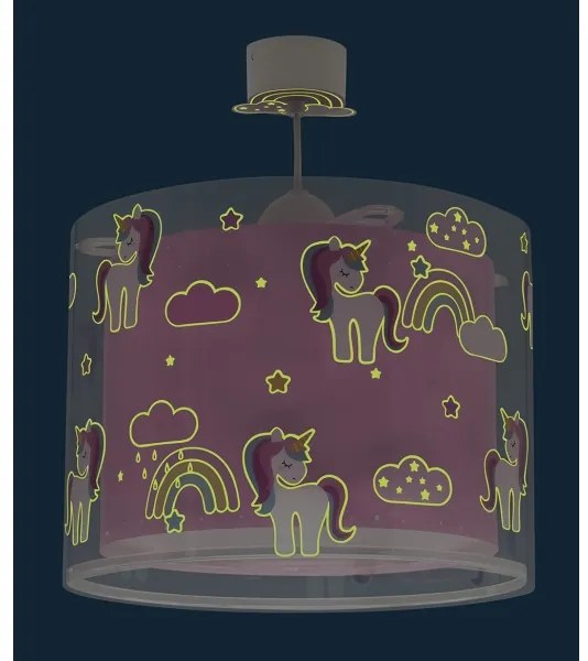 Dalber 41592 - Lampadario per bambini UNICORNS 1xE27/60W/230V
