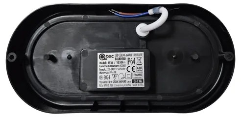 Plafoniera LED da esterno LED/15W/230V 4200K 20x9,8 cm IP64 nero