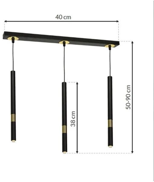 Lampadario su filo MONZA 3xG9/7W/230V