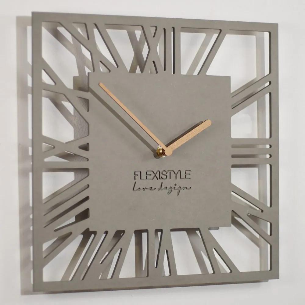 Orologio da parete quadrato grigio 30 cm