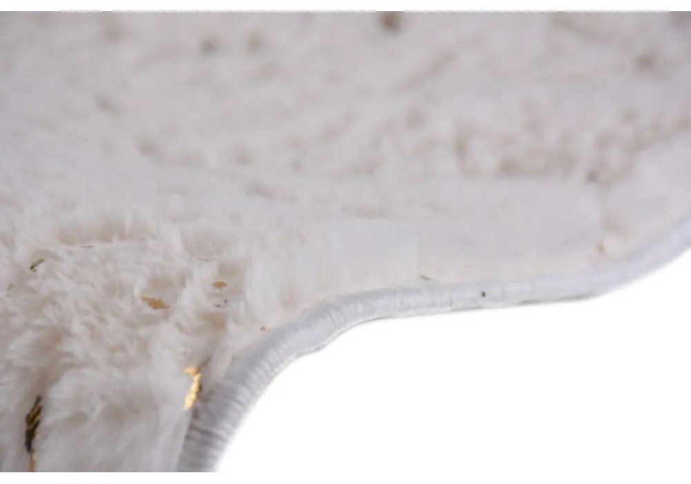 Passatoia per scale color crema-oro in cotone set da 16 pz 25x65 cm Simli Altin - Vitaus