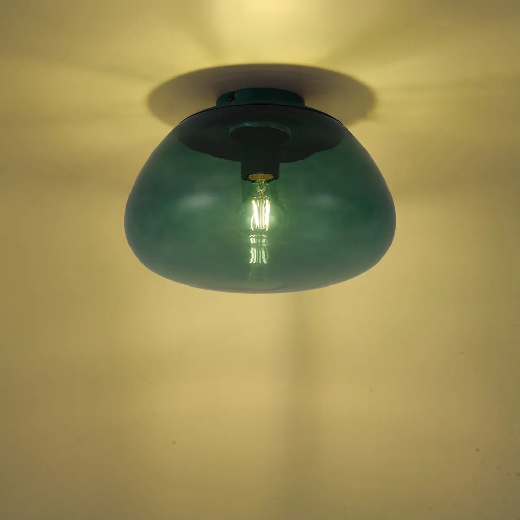 Plafoniera di design verde con vetro verde - Giselle