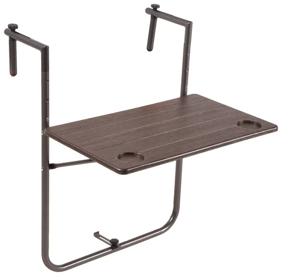 Tavolino da balcone pieghevole sospeso 60x60 cm Tabora - Garden Pleasure