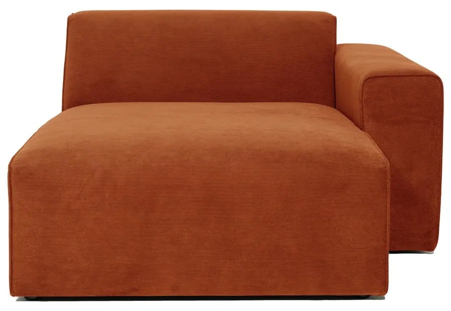Modulo divano in velluto a coste arancione (angolo destro) Sting - Scandic