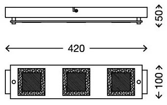 Briloner 3153-038 - Plafoniera LED PLAZA 3xLED/5W/230V