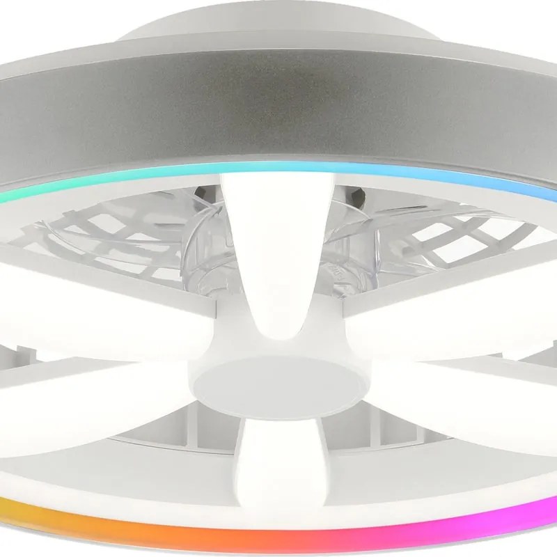 Ventilatore da soffitto RAYA argentato , D. 48 cm