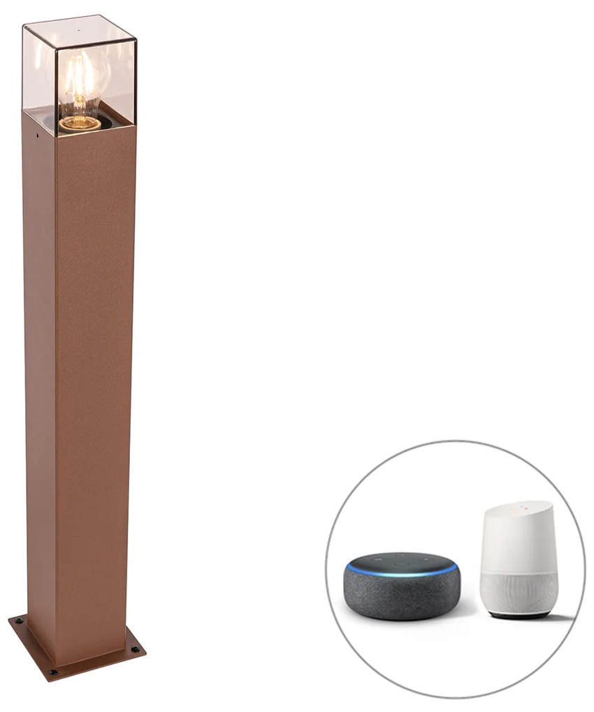 Lampada da esterno a stelo intelligente marrone ruggine 70 cm incl. Wifi P45 - Denmark