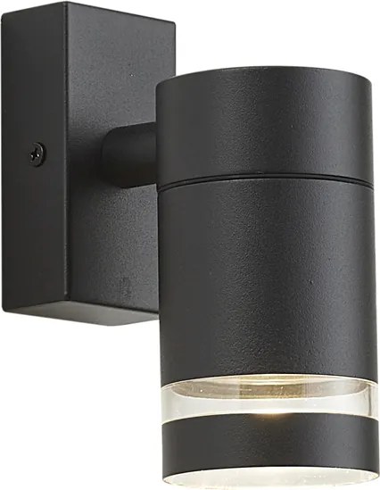 Lampada da parete moderna da esterno nera IP44 - Ensam