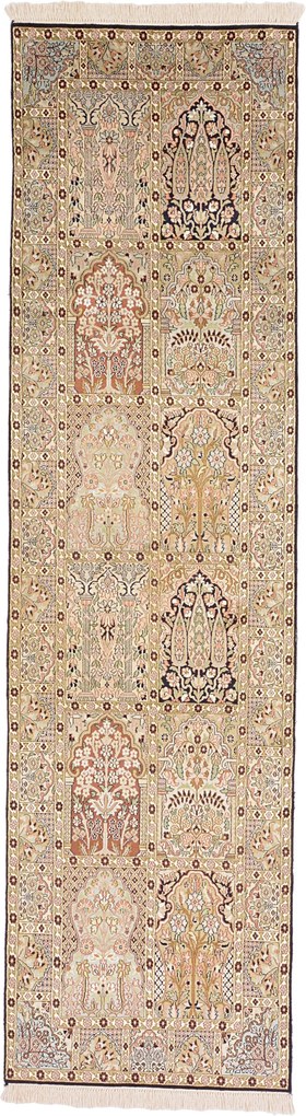 Cashmere Silk Tappeto 80x300 (Indian) Annodato A Mano