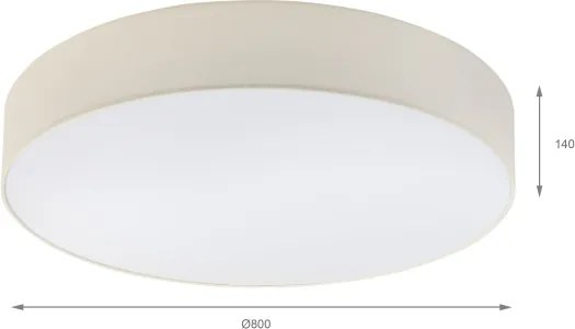 Brilagi - Plafoniera LED SIRIJA, 6x E27 (max. 60 W), 230 V, Ø 80 cm, colore crema