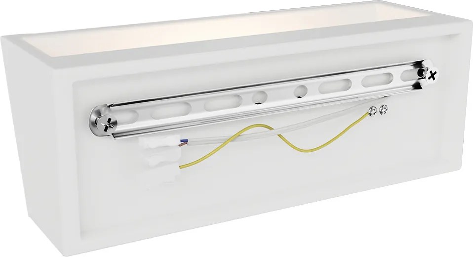 Applique da Parete G9 Rettangolare con Taglio in Gesso Pitturabile