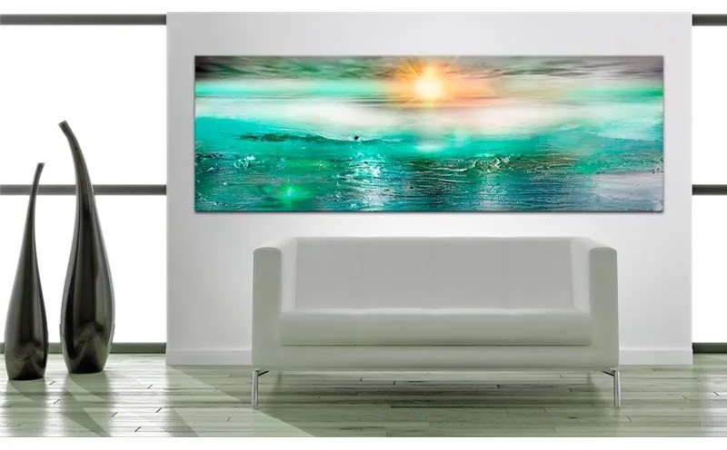 Quadro Sapphire Sea  Colore Giallo, Dimensioni e Misure 120x40