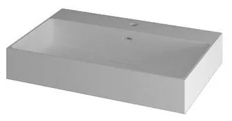Lavabo a incasso rettangolare Modula H 11.5 cm in resina bianco