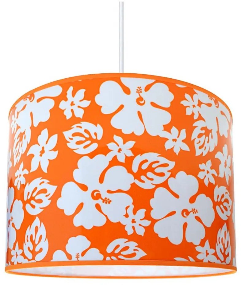 Děstský lampadario FLOWERS 1xE27/60W/230V arancione