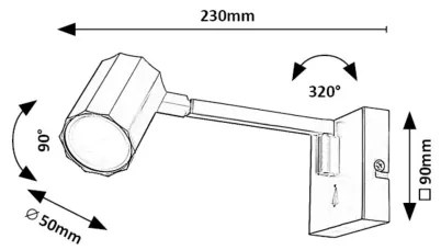 Rabalux 73027 - Applique KARTER 1xGU10/5W/230V
