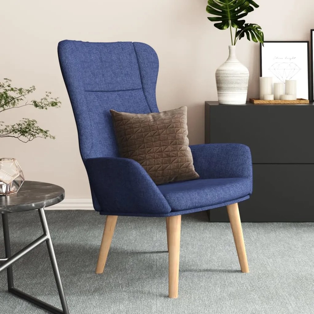 Sedia Relax Blu İn Tessuto /