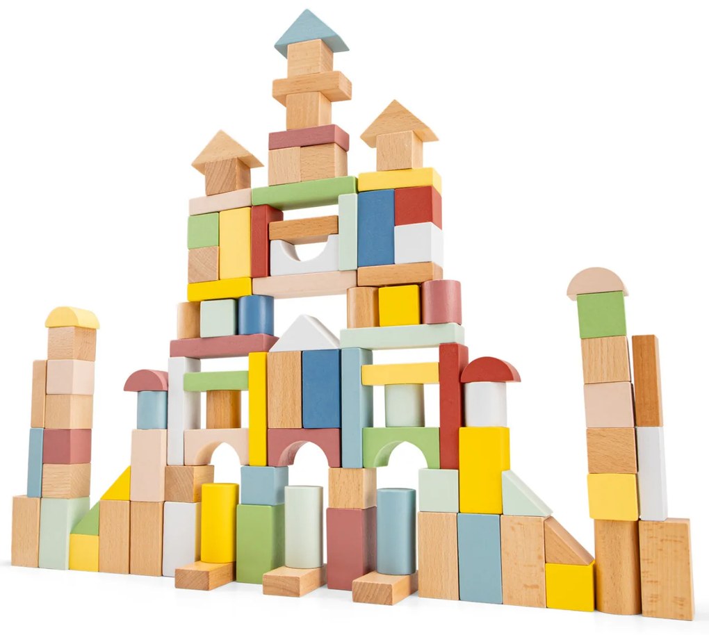 Blocchi di costruzione in legno - 100 pezzi