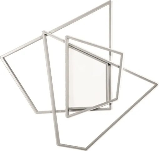 Plafoniera Led GALAXY 84x77 cm in metallo Argento e diffusore in acrilico