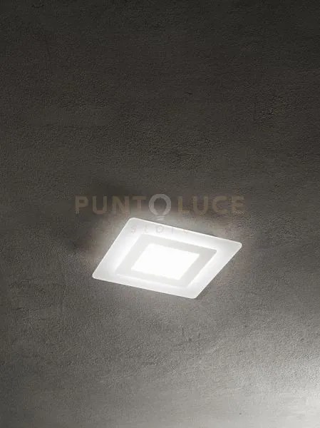 Plafoniera in metallo e plexiglass bend led 30w cct 3000k 4000k 600...