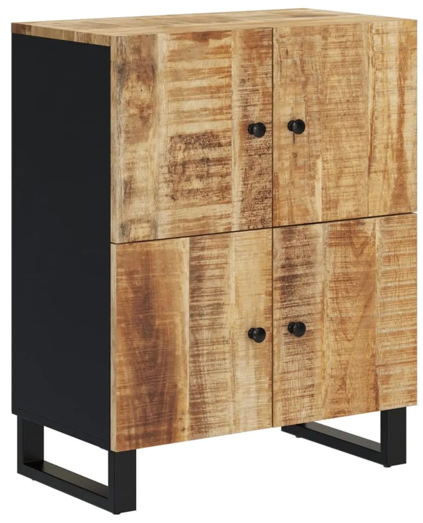 Credenza con 4 ante 60x33x75 cm in legno massello di mango