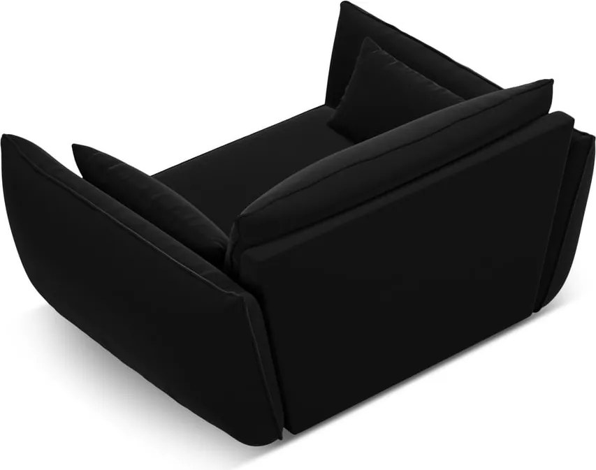 Poltrona nera con rivestimento in velluto Vanda – Mazzini Sofas